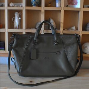 Coach Dark Green Leather Purse